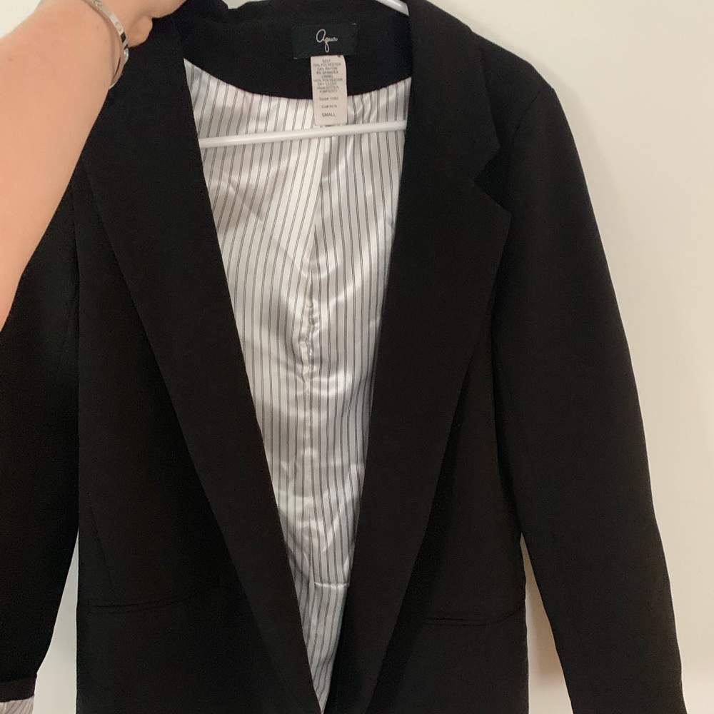 Aqua black womens blazer